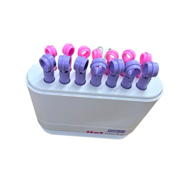 Conair Hot Sticks HS18R Purple Pink 14 Curlers - Picture 4 of 7